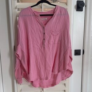 Free People We The Free Easy Sunday Pullover Shirt Tunic Top